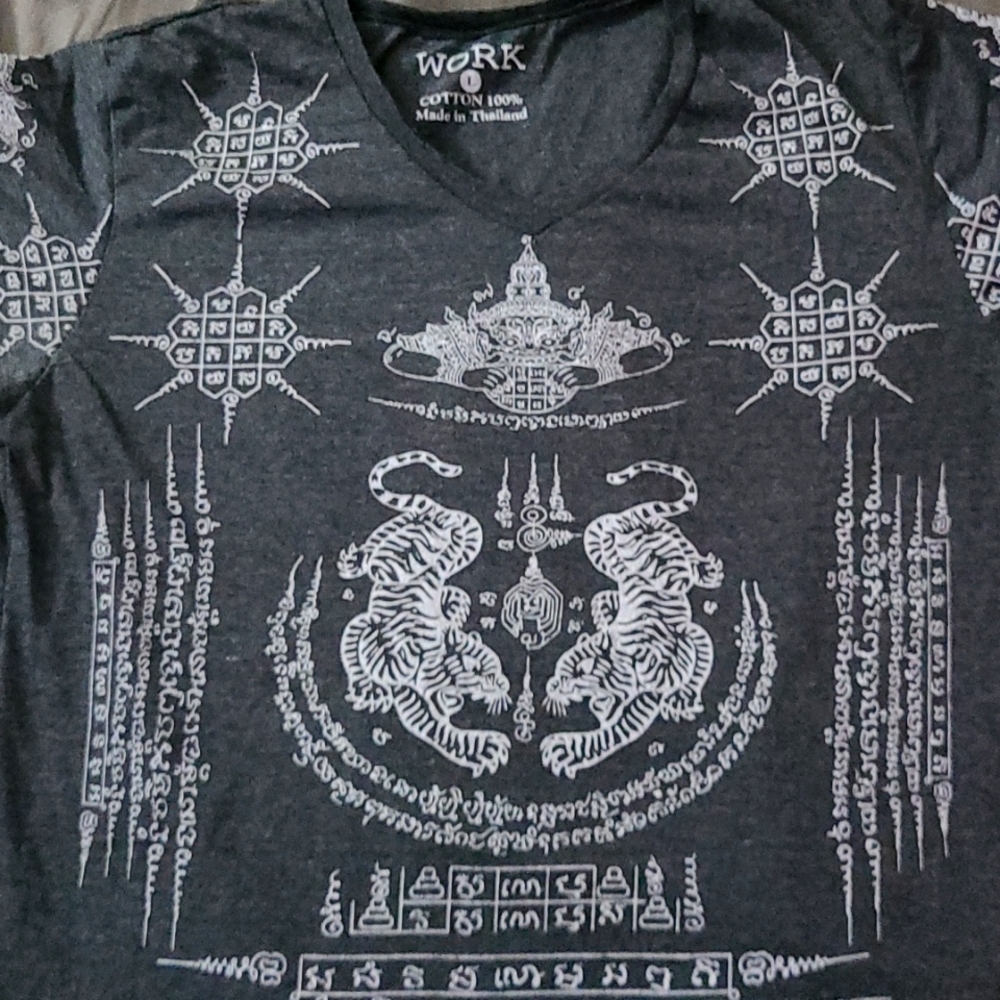 Grey Shirt With Unique Print Design